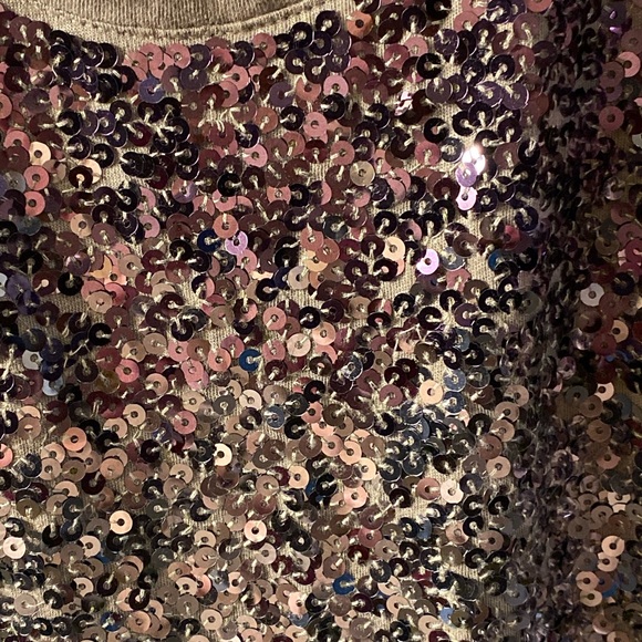 Express size M hombre sequined top cotton w bling! - Picture 4 of 6